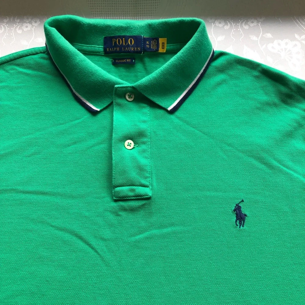 Polo Ralph Lauren Kelly Green Polo Shirt Men’s Size XL Classic-Fit Golf Casual
